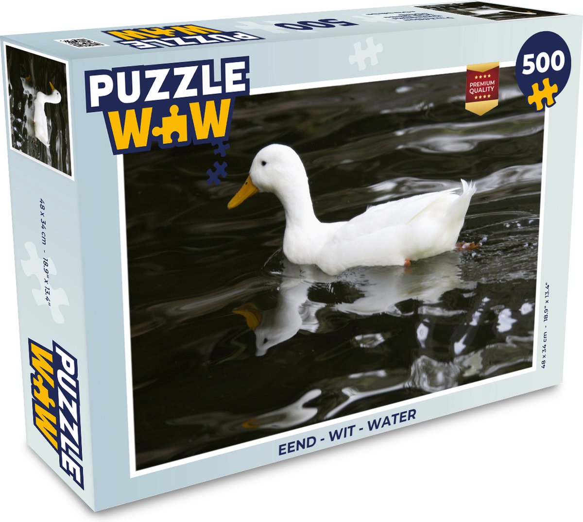 Puzzel Eend - Wit - Water - Legpuzzel - Puzzel 500 stukjes