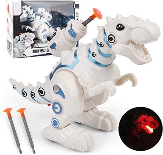 Borvat® | Elektronisch Tyrannosaurus Rex dinosaurus robotspeelgoed voor kinderen | Mechanisch lopend T-Rex dinosaurusrobotspeelgoed met knipperlichtgeluiden