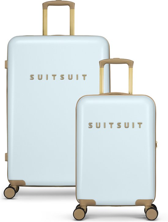 SUITSUIT Fusion Kofferset 2delig – 55 + 76 cm – 127L – Zacht Blauw