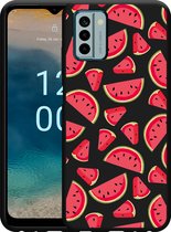 Cazy Hoesje Zwart geschikt voor Nokia G22 Watermeloen