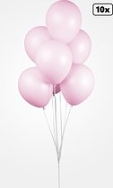 10x Luxe Ballon pastel roze 30cm - biologisch afbreekbaar - Festival feest party verjaardag landen helium lucht thema