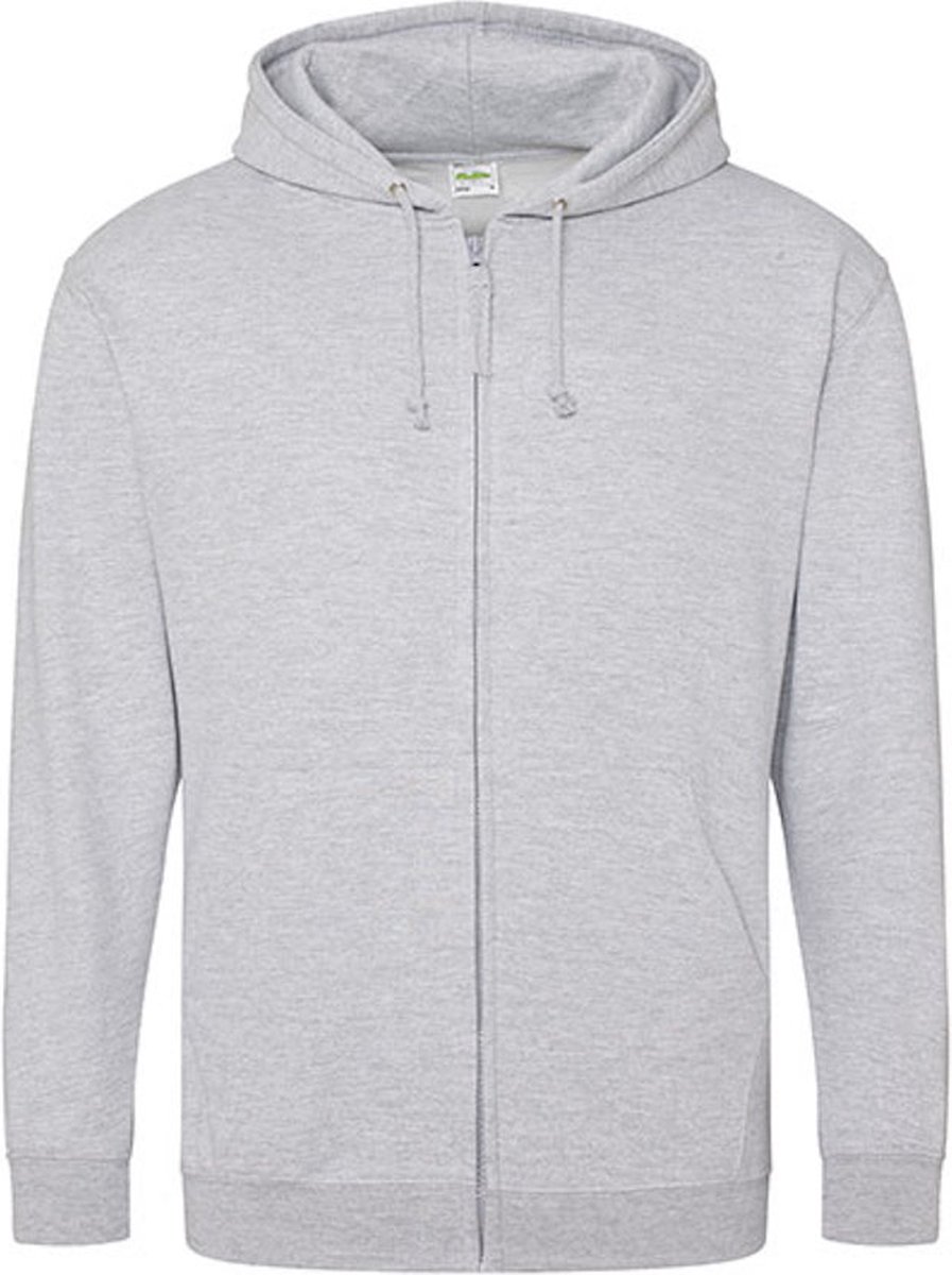 Vegan Hoodie met ritssluiting en capuchon Heather S Grijs