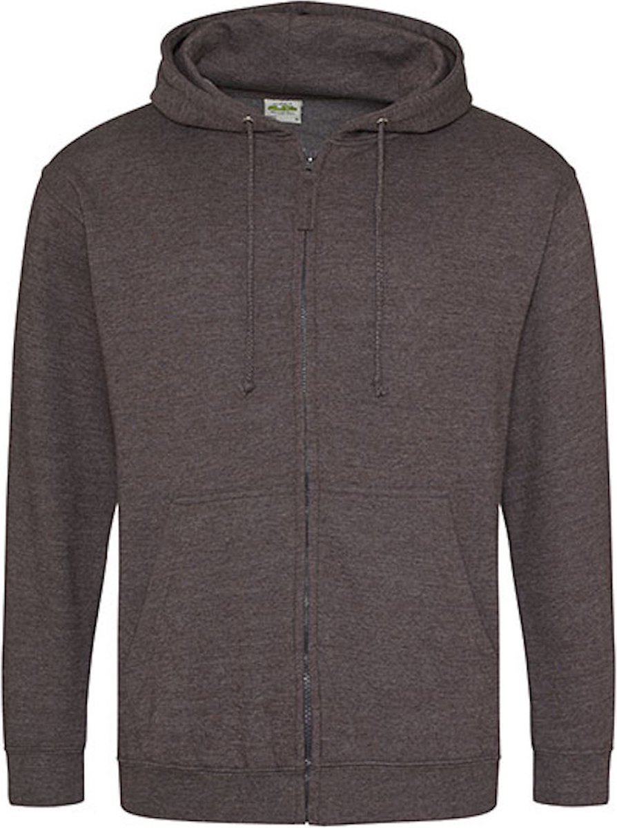 Vegan Hoodie met ritssluiting en capuchon Charcoal Heather