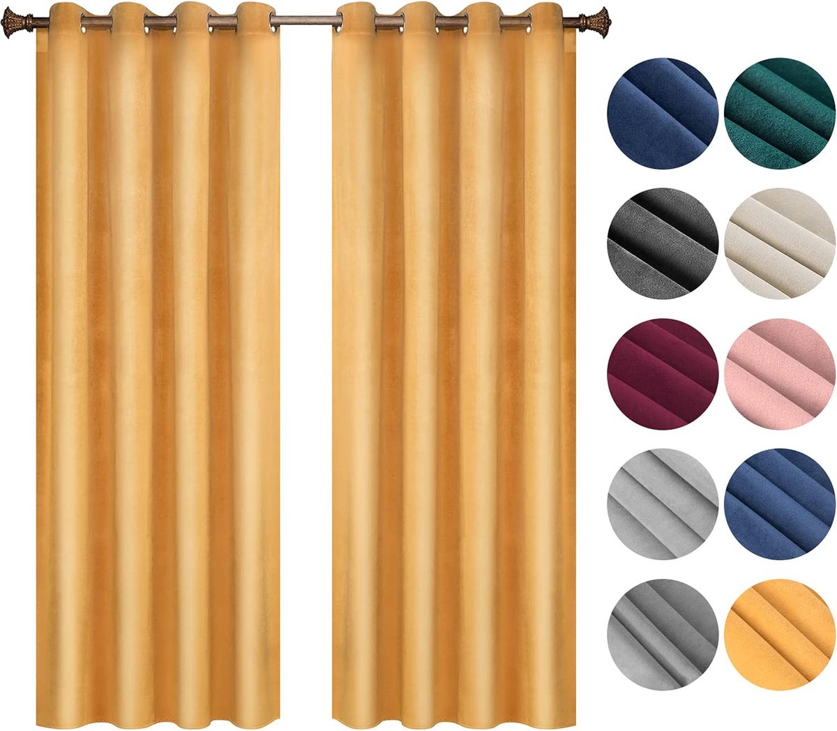 Rideaux thermiques en laine 2 couleurs