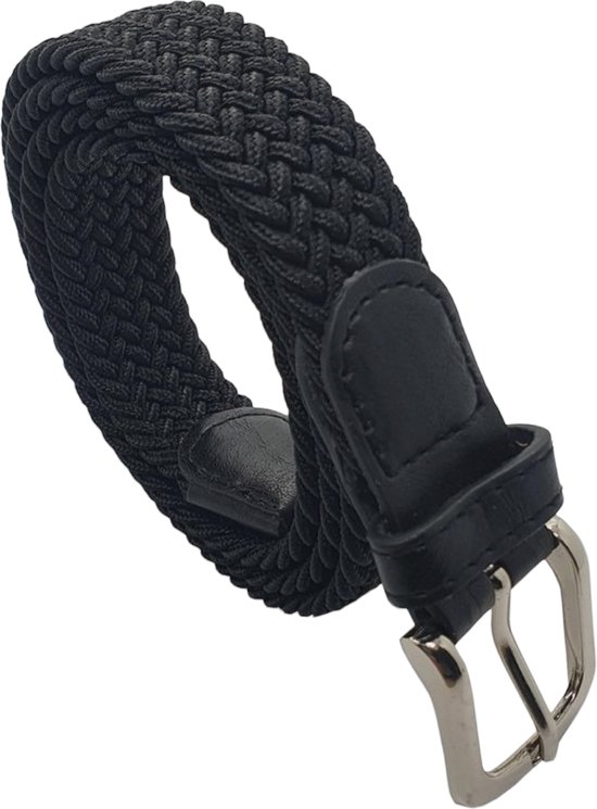 Elastische Riem met Gesp - Riemmaat 130cm - Unisex - Zwart