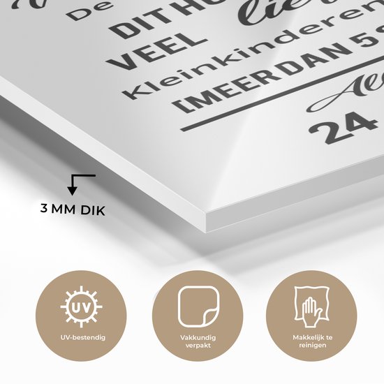 Tableaux sur toile salon - Citation fête des mères ' Hotel Mamie toujours ouvert' - 40x60 cm