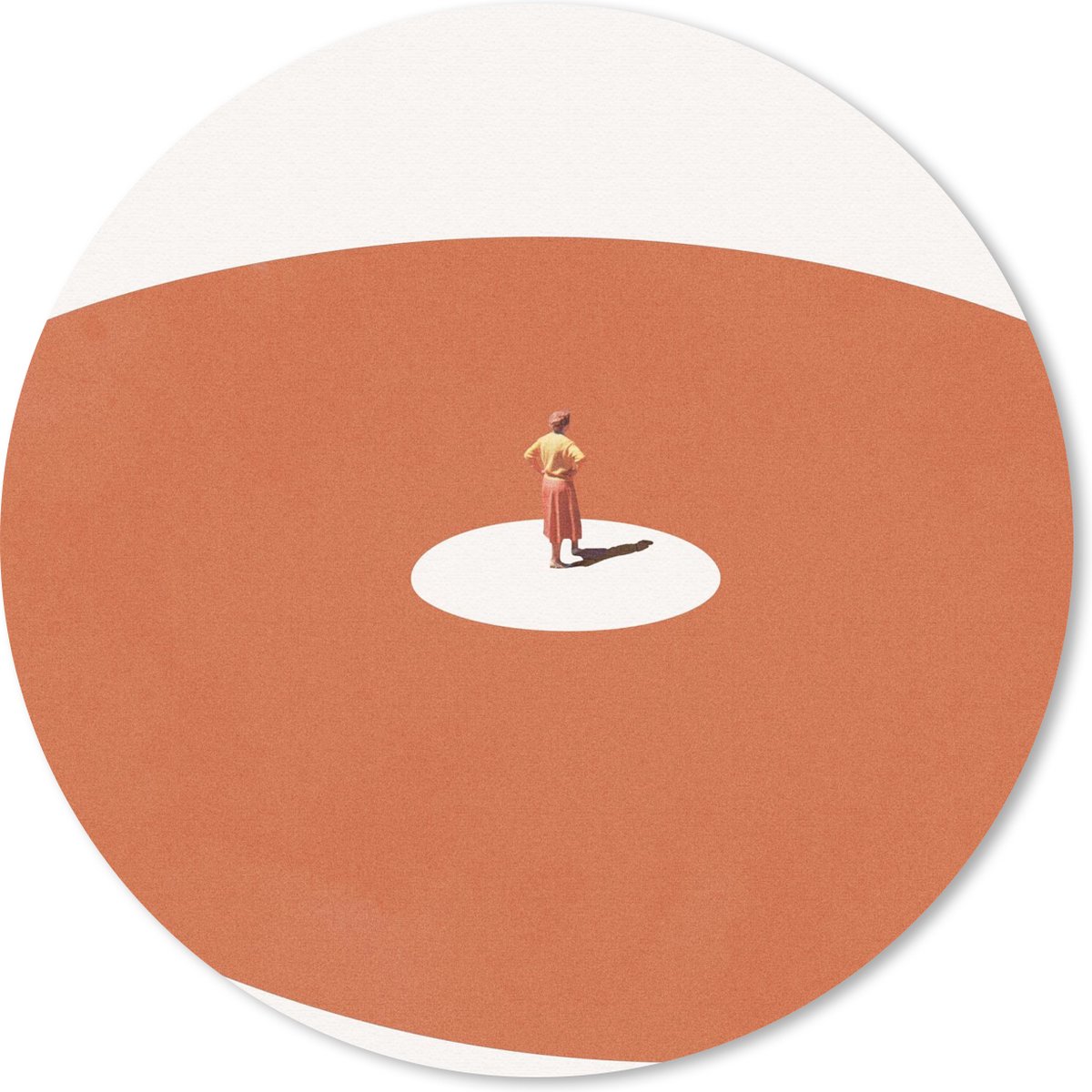 Muismat rond 50x50 cm - Mousepad Man - Vintage - Cirkel - Ronde muismatten