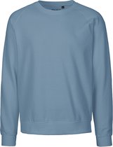 Fairtrade unisex sweater met ronde hals Dusty Indigo - XL