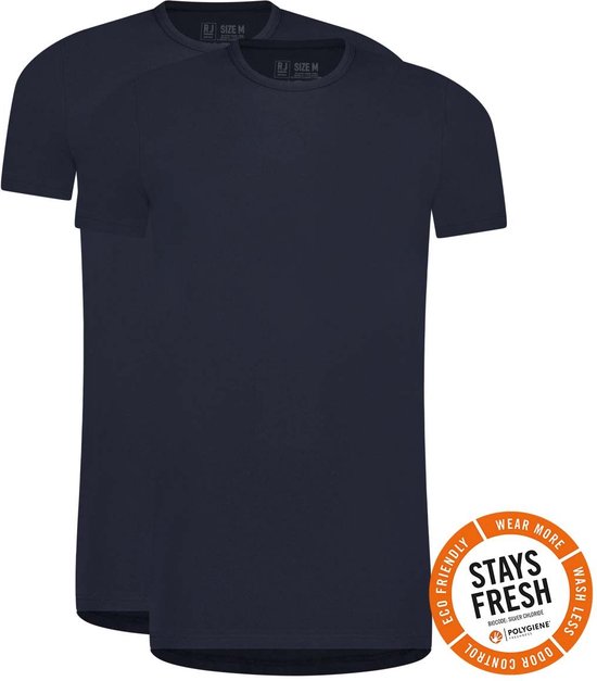 RJ Bodywear Everyday Roermond T-shirt (2-pack) - heren T-shirt - donkerblauw - Maat: L