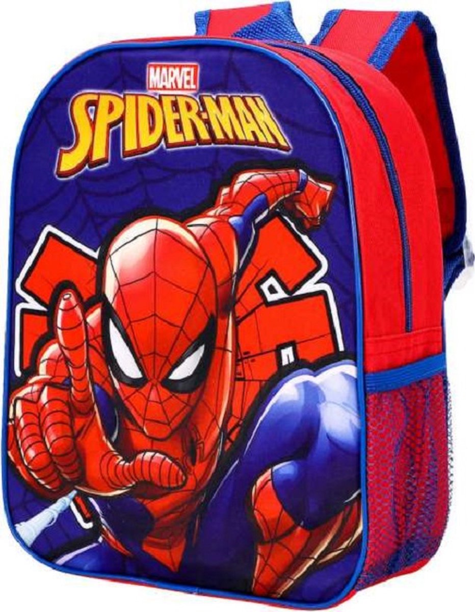 SPIDERMAN Sac à Dos Strong Together (3D) Enfant Rouge/Bleu