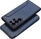Case2go - Hoesje geschikt voor Samsung Galaxy S23 Ultra - Schokbestendige Book Case - Donker Blauw