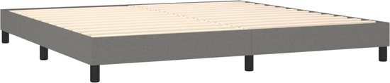 vidaXL-Boxspring-met-matras-stof-donkergrijs-200x200-cm