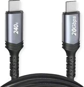 VALUE Câble USB4 Gen3x2, CC, M/M, 40 Gbit/s, 240 W, noir, 2 m