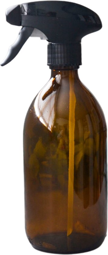 Flacon vaporisateur en verre ambré 500 ml
