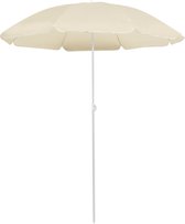 vidaXL - Parasol - met - stalen - paal - 180 - cm - zandkleurig