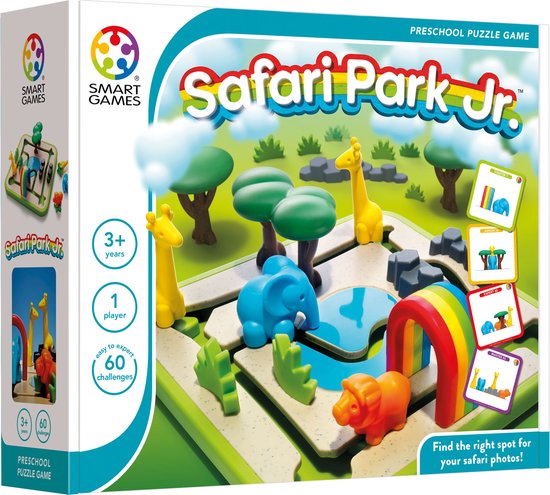 SmartGames – Safari Park Jr. – 60 opdrachten – educatief spel voor kleuters