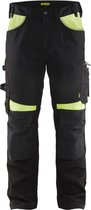 Blaklader Pantalon de travail sans poches à clous 1556-1860 - Zwart/ Jaune Haute Visibilité - D120