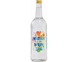 Water bij de Wijn mineraalwater (koolzuurvrij) in een glazen 75cl fles. Doos 12 flessen