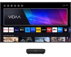 Hisense 100L9HD beamer inclusief 100’’ ALR projectiescherm | Home Cinema Beamer |100 inch 4K Laser TV | Ultra Short Throw | Home Theater | Gaming | 3000 ANSI lumen