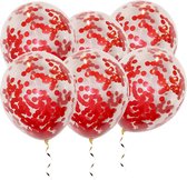 Rode Confetti Ballonnen Valentijn Versiering Rode Helium Ballonnen Feest Versiering Huwelijk Papieren Confetti 25 Stuks