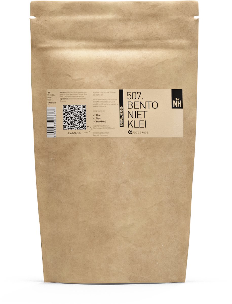 Natural Heroes - Bentoniet Klei (Food Grade) 500 gram
