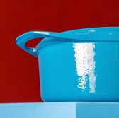 POT ART Gietijzeren braadpan - 28cm - 11,25cm hoog - 5,6 liter - inductie - Kleur Ocean (Blauw)
