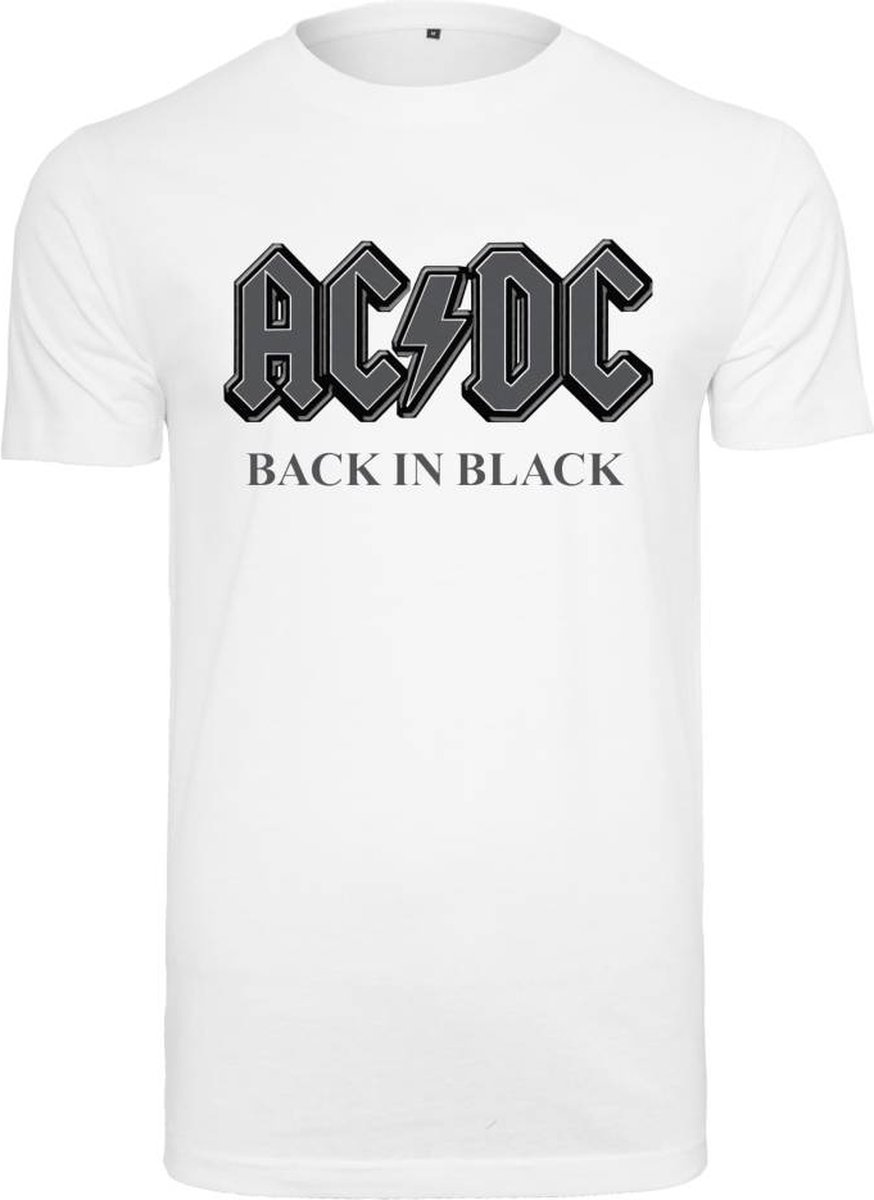 Merchcode AC/DC - Back In Black Heren T-shirt - 4XL - Wit