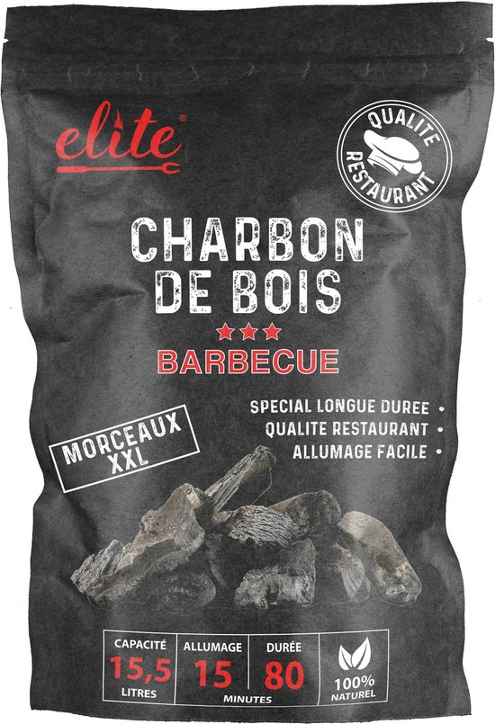 Elite Barbecue/ BBQ charbon de bois - 3x sac de 15 Litre - Charbon de  qualité restaurant | bol