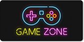 Gaming muismat - Muismat xxl - Neon - Gaming - Quotes - Game zone - Spelcomputer - Mouse pad - 80x40 cm - Muismat groot - Schoolspullen tieners
