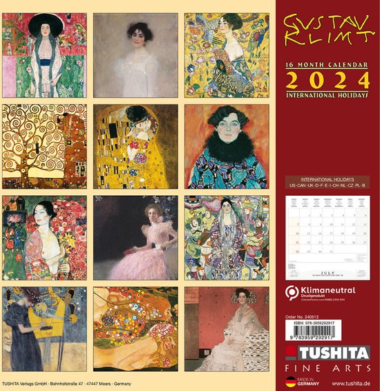 Gustav Klimt -Calendrier Femme 2024 | bol.com