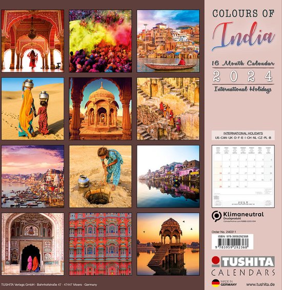 Colors of India Kalender 2024 bol
