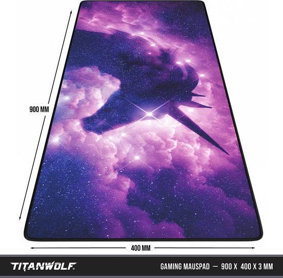 TITANWOLF - Tapis de Souris XXL 1200x600 mm, Tapis de Table Gaming