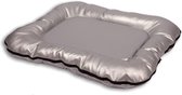 Lobbes ligkussen leatherlook zilver 110x85x5 cm