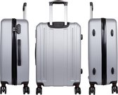 Reiskoffer - Koffer met TSA slot - Reiskoffer op wielen - Stevig ABS - 66 Liter - Dallas- Zilver - Travelsuitcase - M