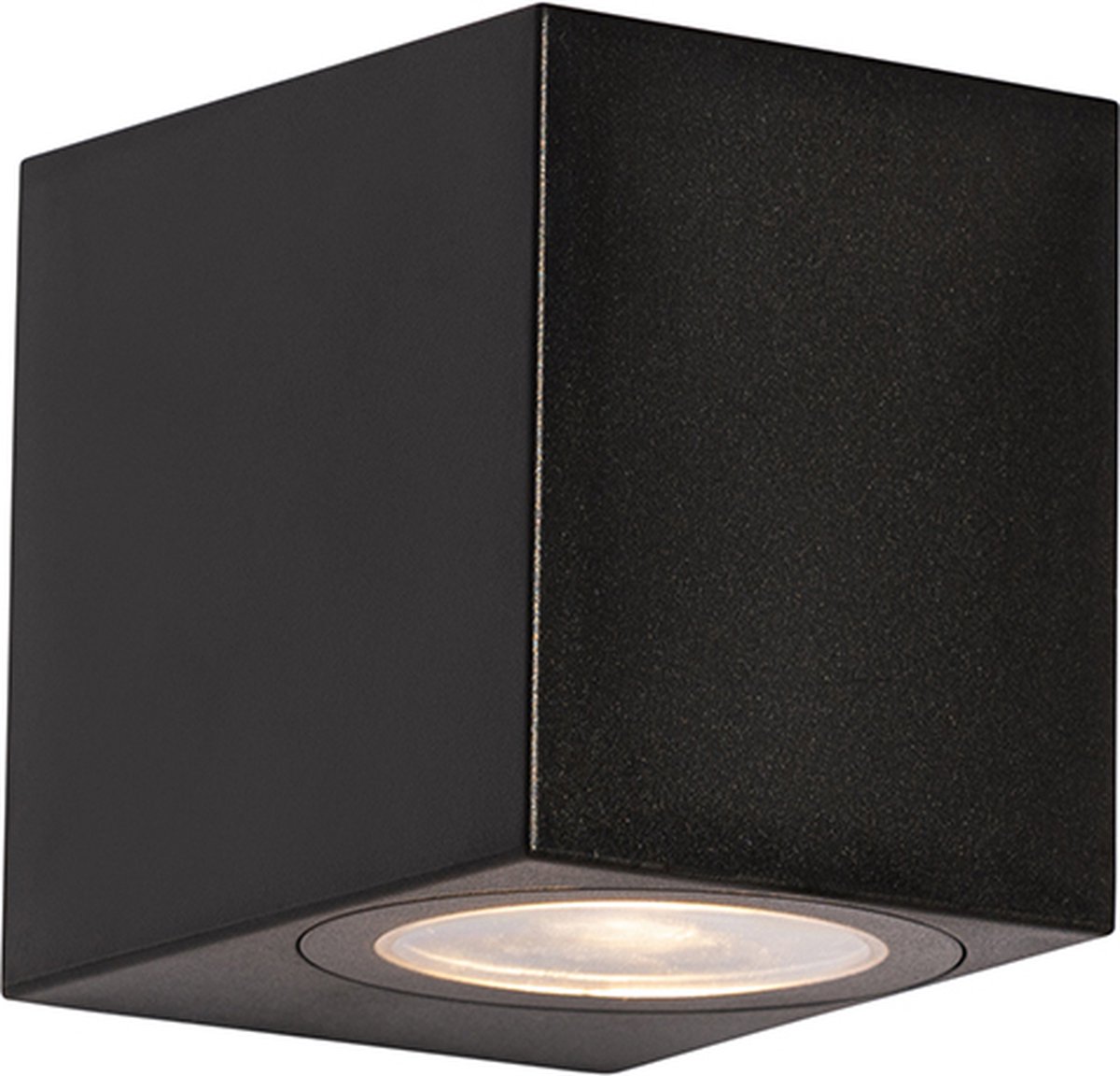 Bol.com QAZQA baleno - Moderne Wandlamp voor buiten - 1 lichts - L 6.8 cm - Zwart - Buitenverlichting aanbieding