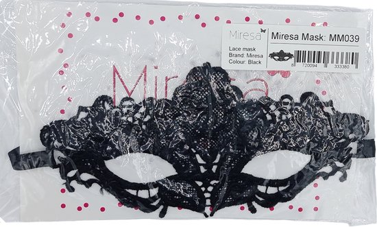 Miresa Masker Mm039 Zwart Kant Sexy Verkleedmasker Voor Carnaval Of Valentijn Bol 5696