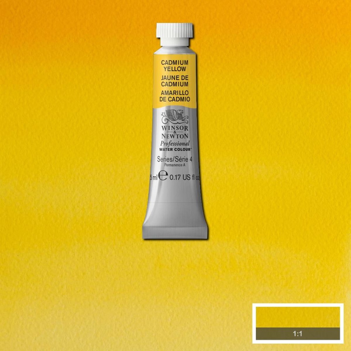 Winsor & Newton Professional Watercolour watergedragen verf Geel 5 ml Koker 1 stuk(s)