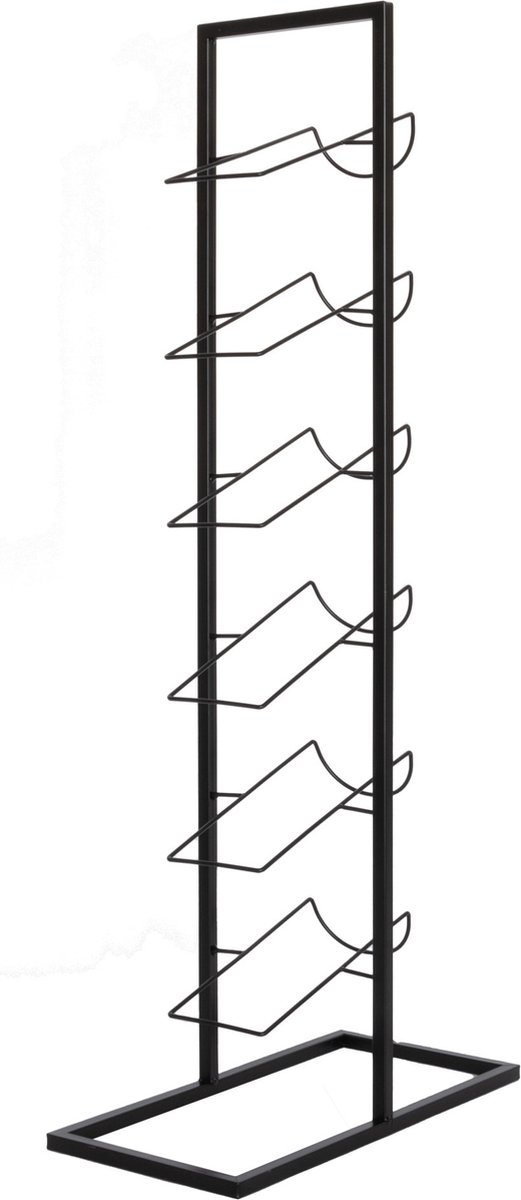 Svenska Living Wijnrek - 6 flessen - zwart - metaal - 38 x 84 x 18 cm van Svenska living — afbeelding 2