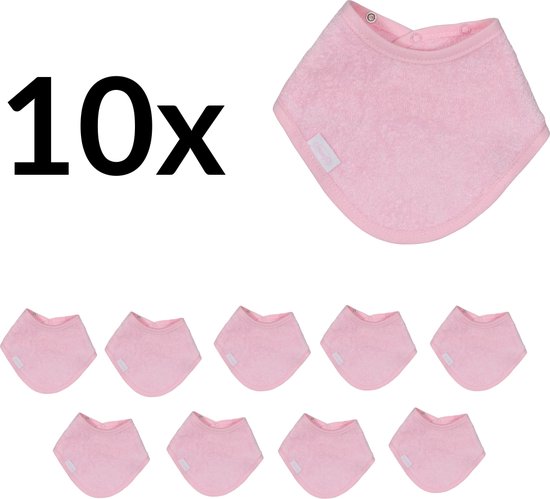 Funnies Bandana Slabben 10-pack | Roze | Set Van 10 Stuks | Spuugdoekjes | Monddoekjes