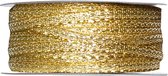 1x Hobby/decoratie metallic gouden sierlinten 3 mm x 25 meter - Kerst - Cadeaulinten draden/touwen - Verpakkingsmateriaal
