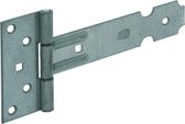 1x Poortscharnieren / hekscharnieren staal gegalvaniseerd - 20 x 3.5 cm - sluitwerk en hekwerkonderdelen - scharnieren voor poorten / kruishengen
