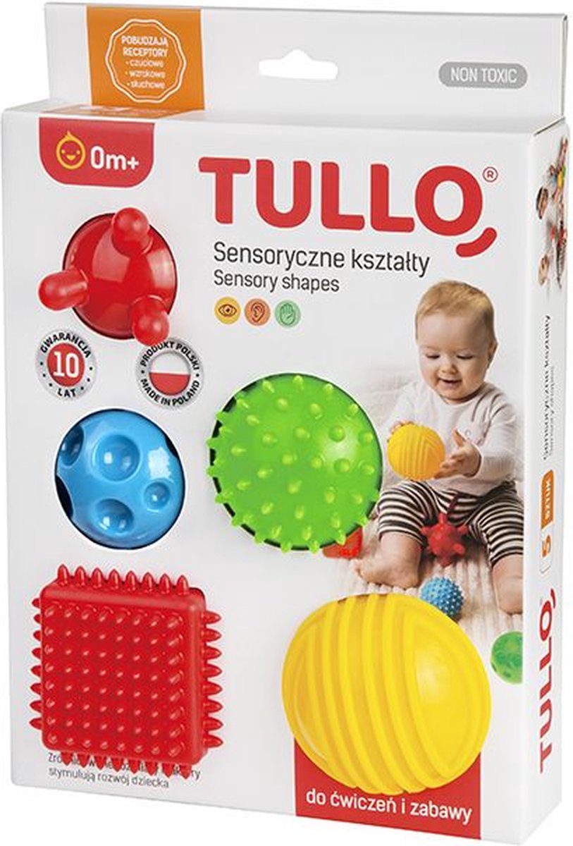 Tullo Sensorische textuur vormen - Set van 5- 0m+ 0+ maanden
