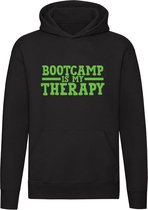 Bootcamp is my therapy Hoodie - sport - trainen - fitness - sporten - trui - sweater - capuchon