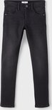 Donkergrijze slim fit sweat jeans voor jongens.