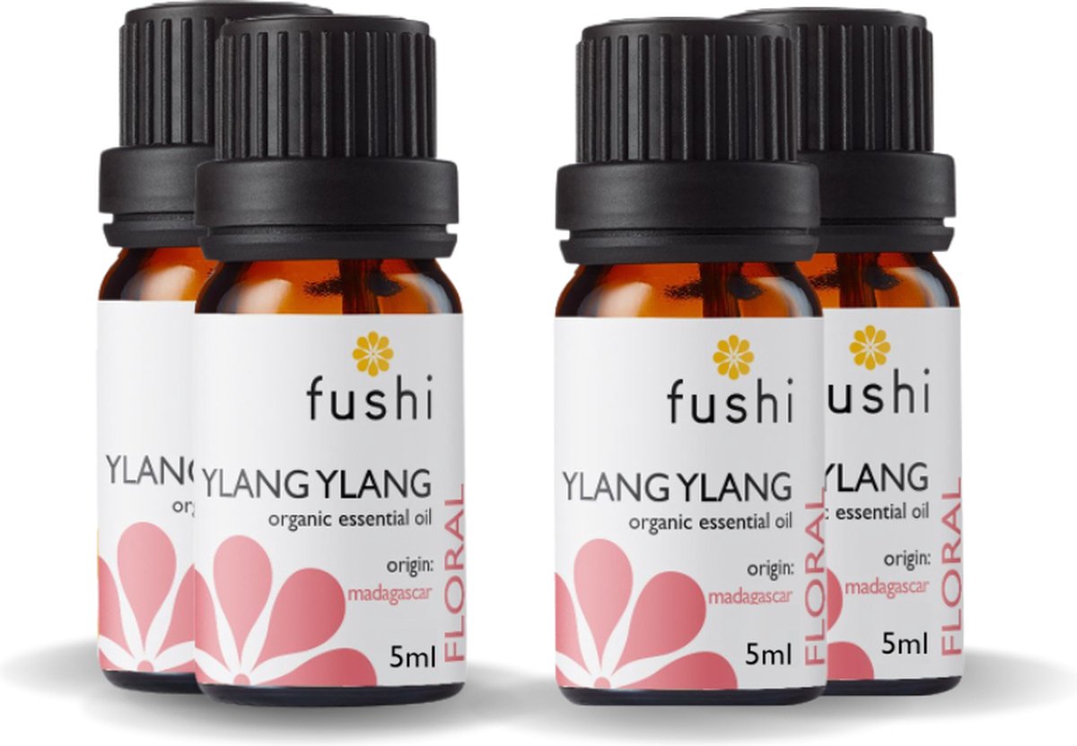Goedkoopste Fushi - Ylang Ylang Essential oil (No 1) - Organic - 4 Pak