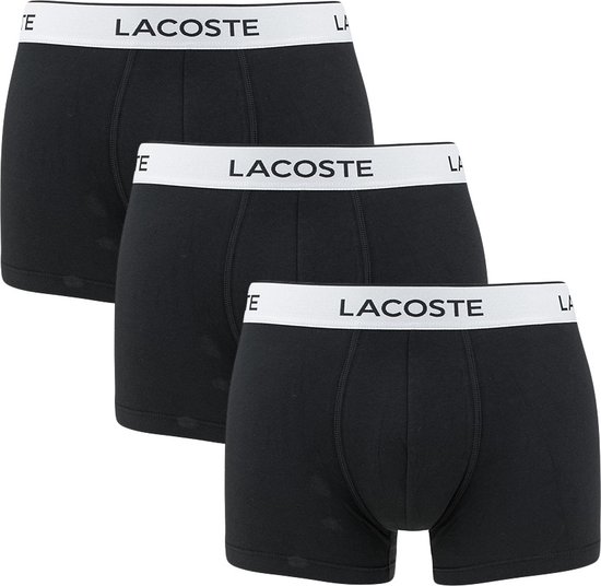 Lacoste Lot de 3 caleçons homme avec ceinture contrastante Zwart - Taille XL