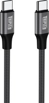 Câble Triple J® USB C vers USB C - Câble USB 2.0 - 480 Mbps - 1 mètre - Grijs
