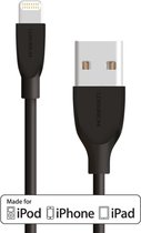 Mobiparts Apple Lightning to USB Kabel 2A 1m - Zwart