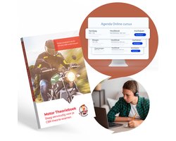 Motor Theorieboek 2025 met Theorie Cursus Rijbewijs A & Q&A en 31 dagen onbeperkt Oefenvragen en Examens maken - Inclusief Mobiele Apps