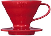 Hario V60 dripper - porselein rood - maat 01
